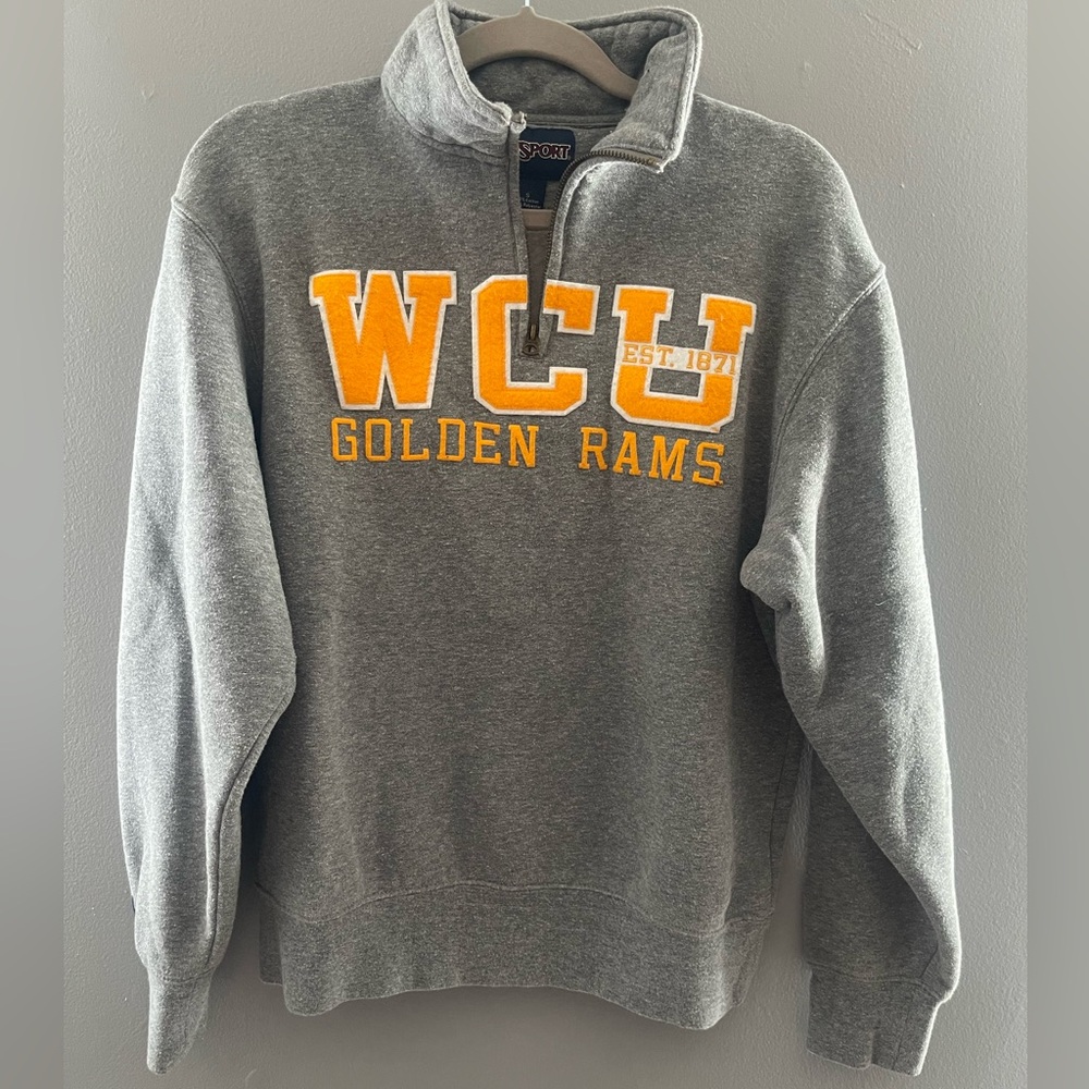 Jansport Gray WCU Golden Rams Half Zip Up Sweatshirt